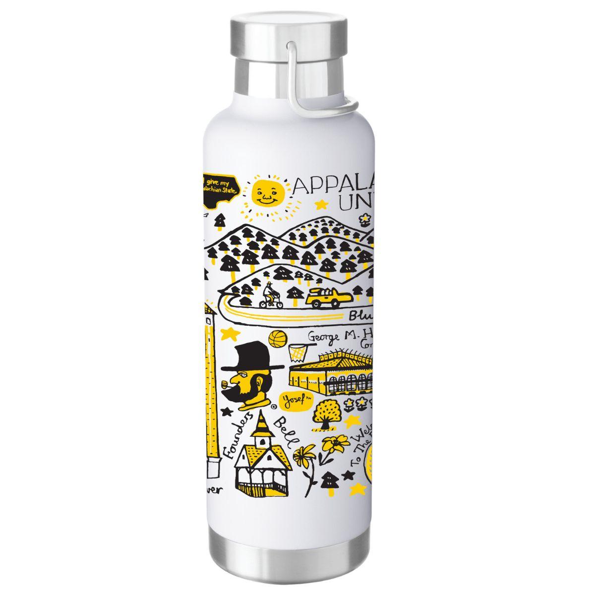 24oz Gigi Campus Collage Water Bottle App State Campus Store